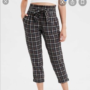 AE high-waisted paperbag tapered pant